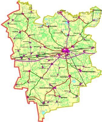 Карта татарска новосибирской области